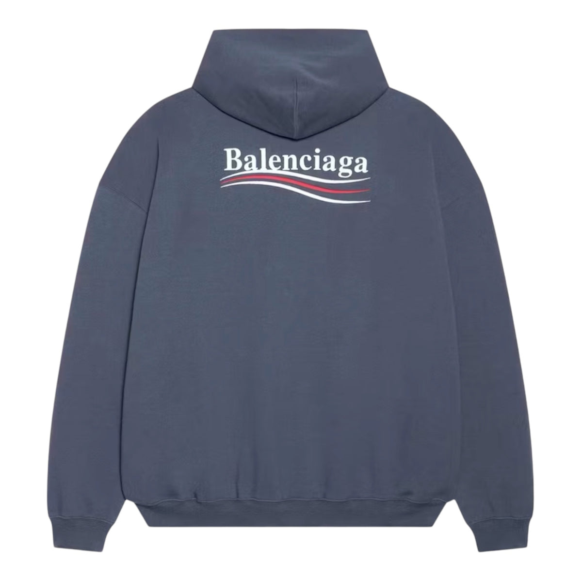 Hoodie Balenciaga Political Campaign Large Fit Dark Grey/White — 2