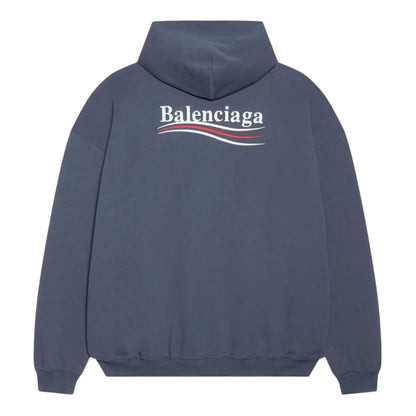 Hoodie Balenciaga Political Campaign Large Fit Dark Grey/White