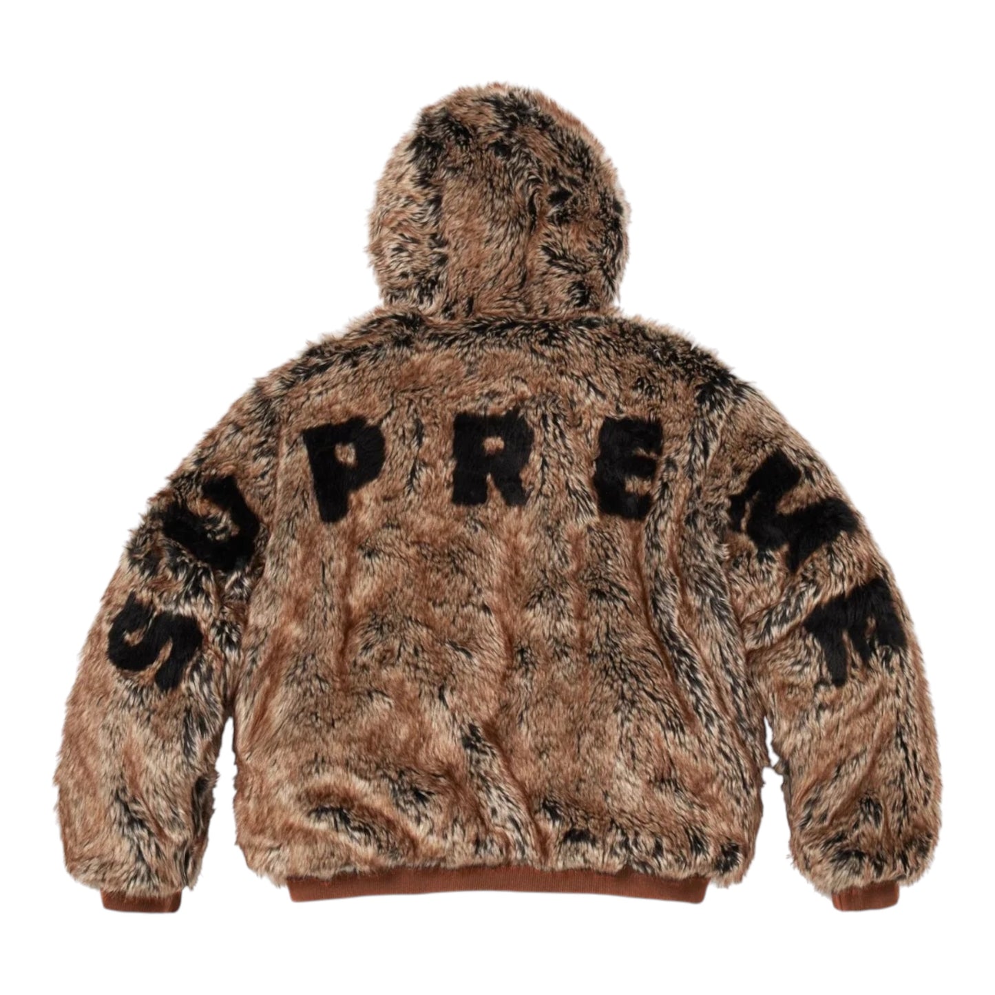 Supreme Reversible Faux Fur Hooded Work Jacket Blue