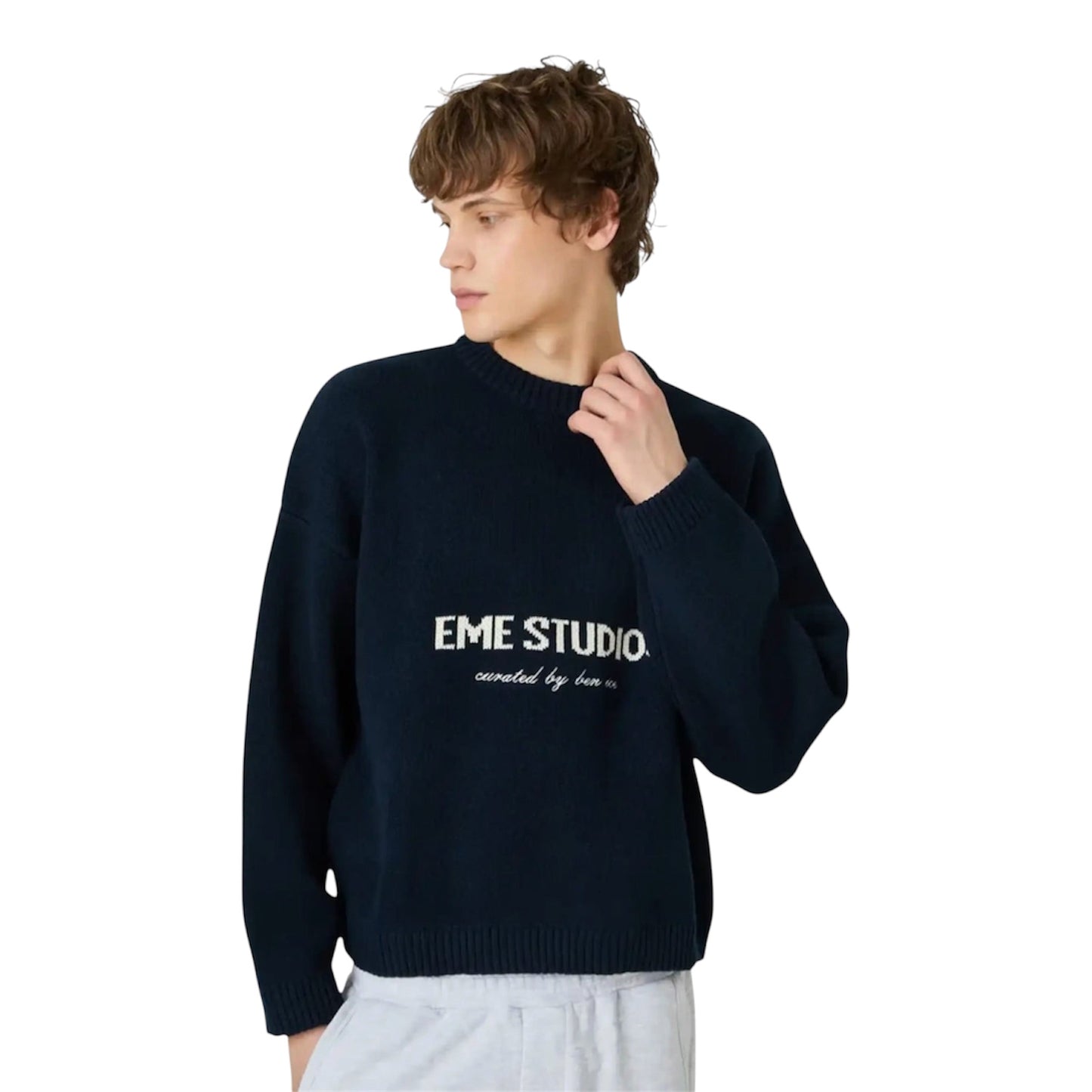 Eme Studios Master Navy Knit Sweater