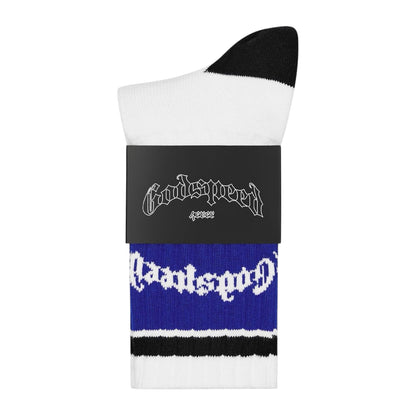 Socks Godspeed OG Logo Striped White/Blue