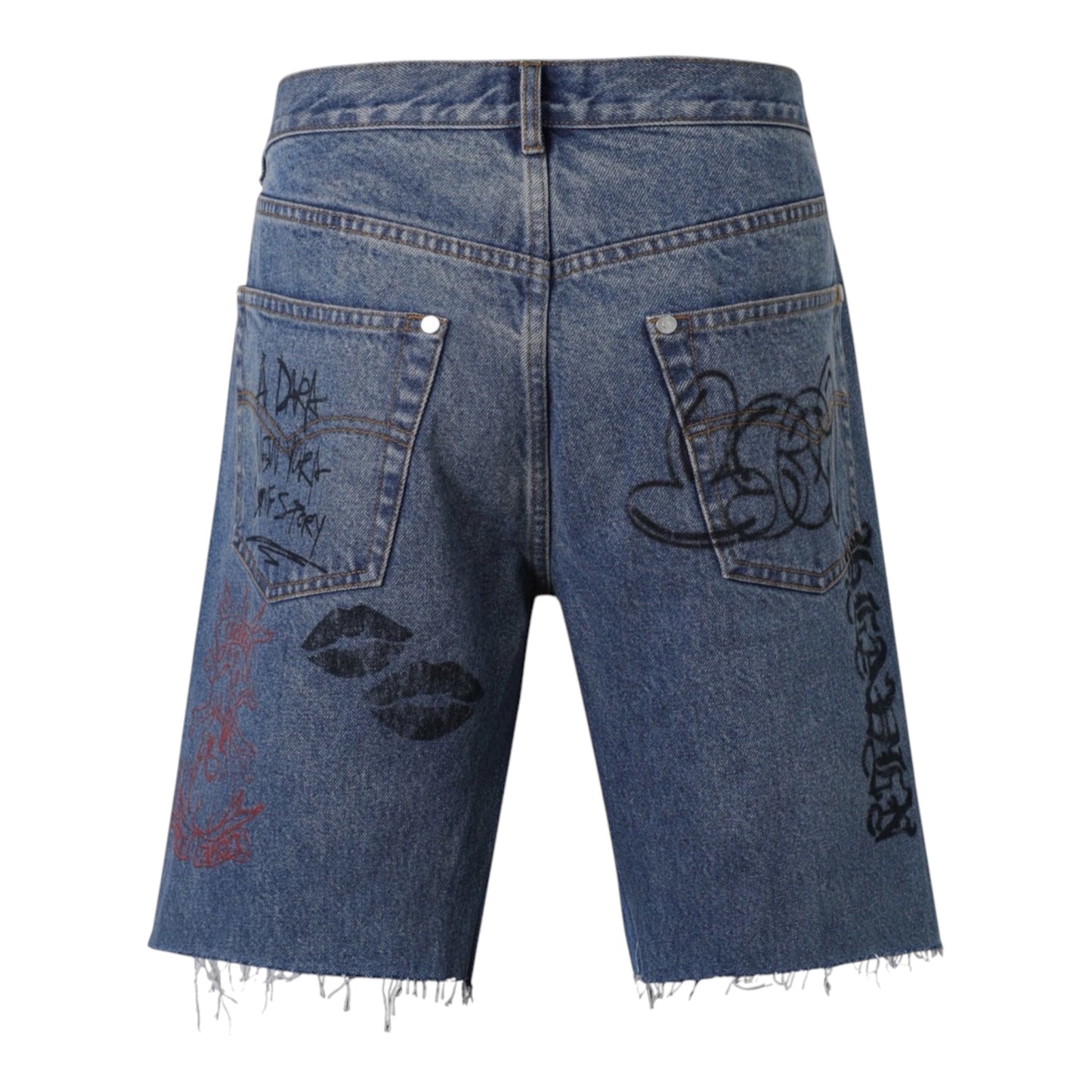 Denim Shorts Lost Intricacy Empire Scribble