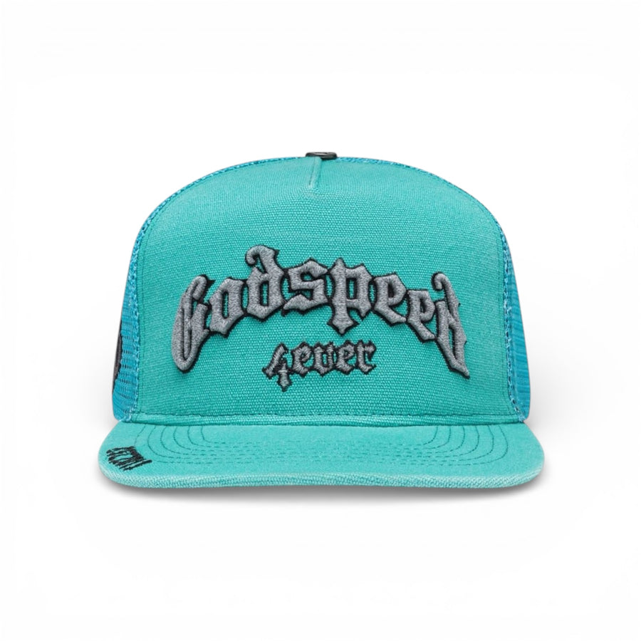 GS Forever Trucker Hat Godspeed Teal Washed