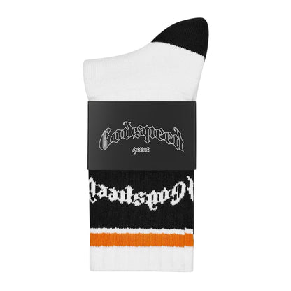 Socks Godspeed OG Logo Striped White/Orange