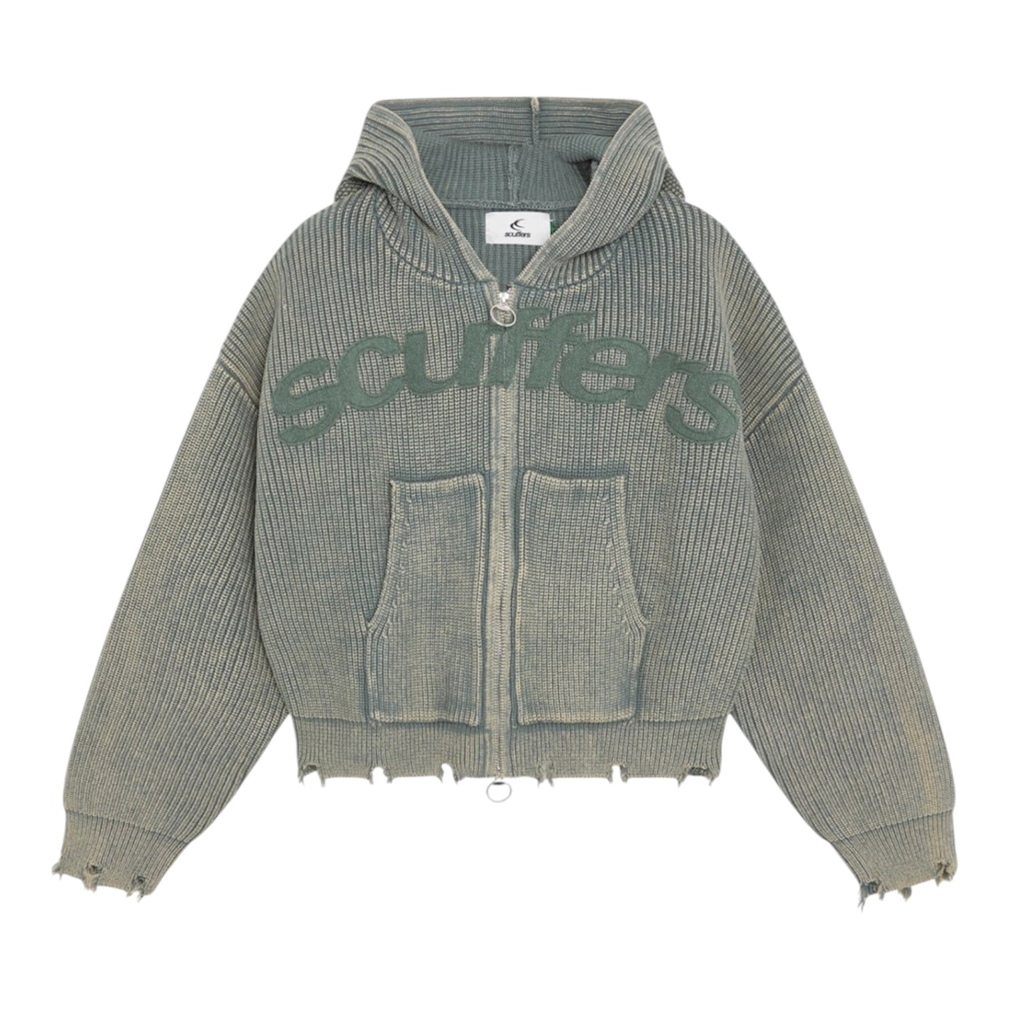 Scuffers Buzz Dusty Green Knit Zipper
