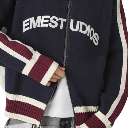 Eme Studios Echellor Navy Zipper Knit