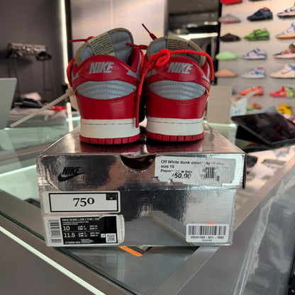 Nike Dunk Low Off-White University Red (USADA)