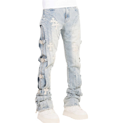 Denim GP Aqua Blue Cross Buckle