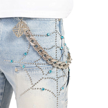 Denim Guapi Aqua Blue Spider