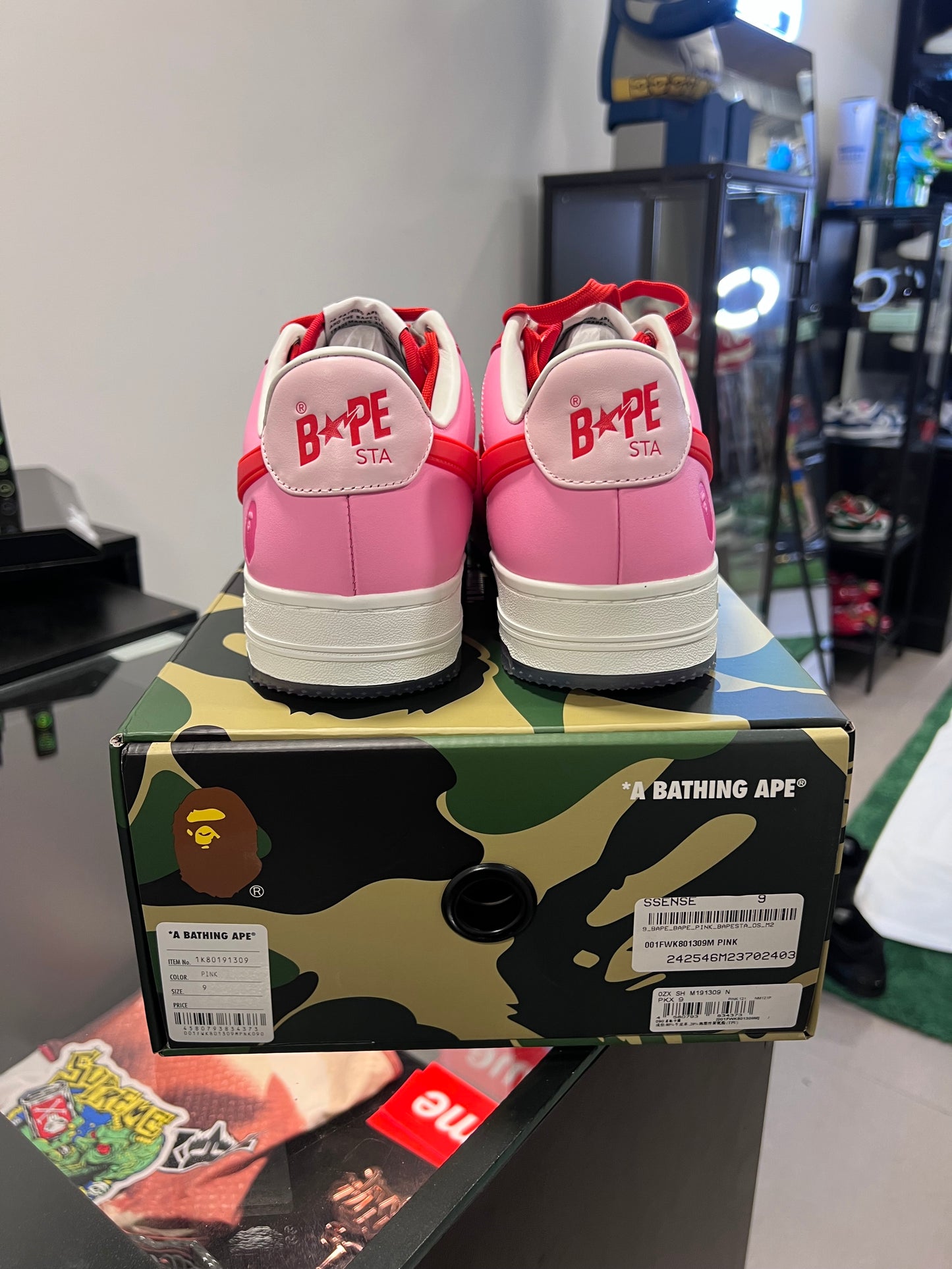 A Bathing Ape Bape Sta OS White Pink Red