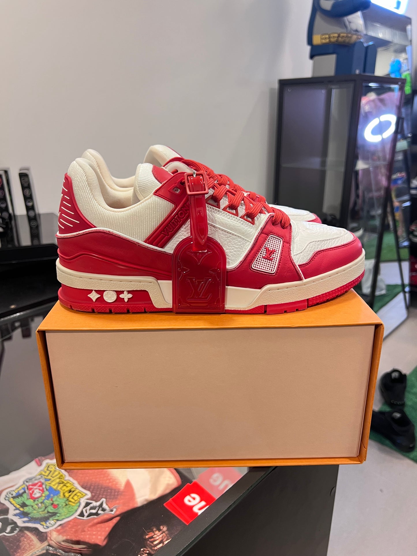 Louis Vuitton Trainer Red White