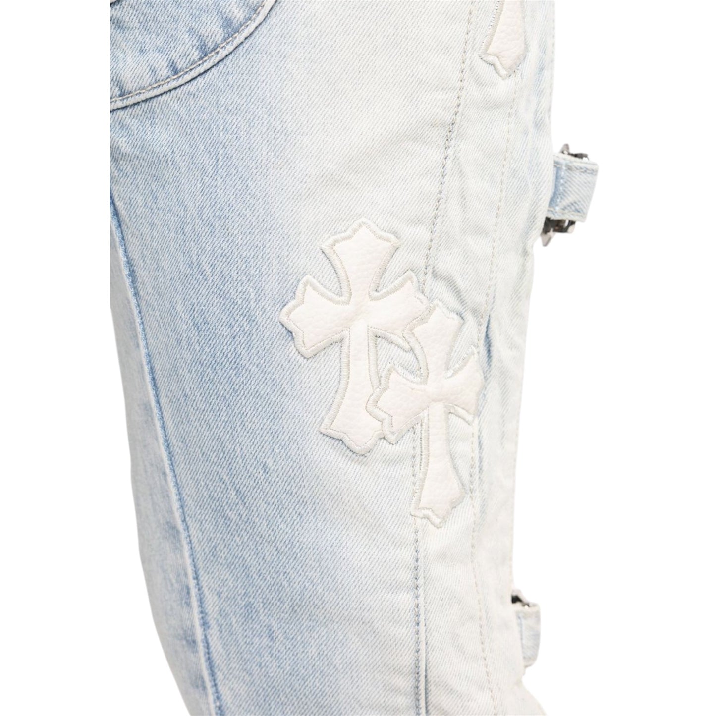 Denim GP Aqua Blue Cross Buckle