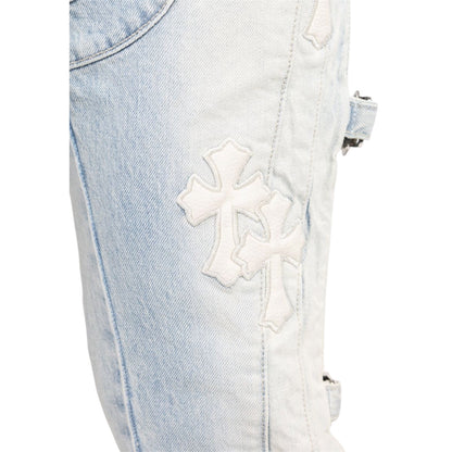 Denim GP Aqua Blue Cross Buckle