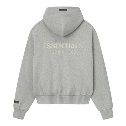 Fear Of God Essentials Hoodie Zip Up Classic Fleece Concrete Heather