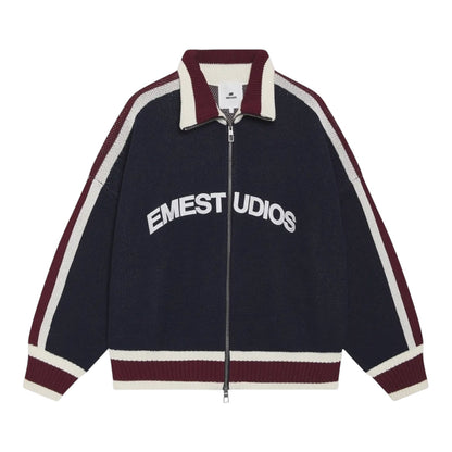 Eme Studios Echellor Navy Zipper Knit