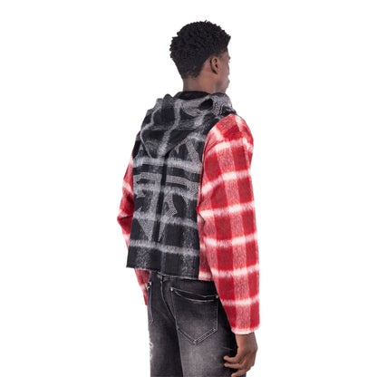 Hoodie Zip Blood Red Skeleton Half