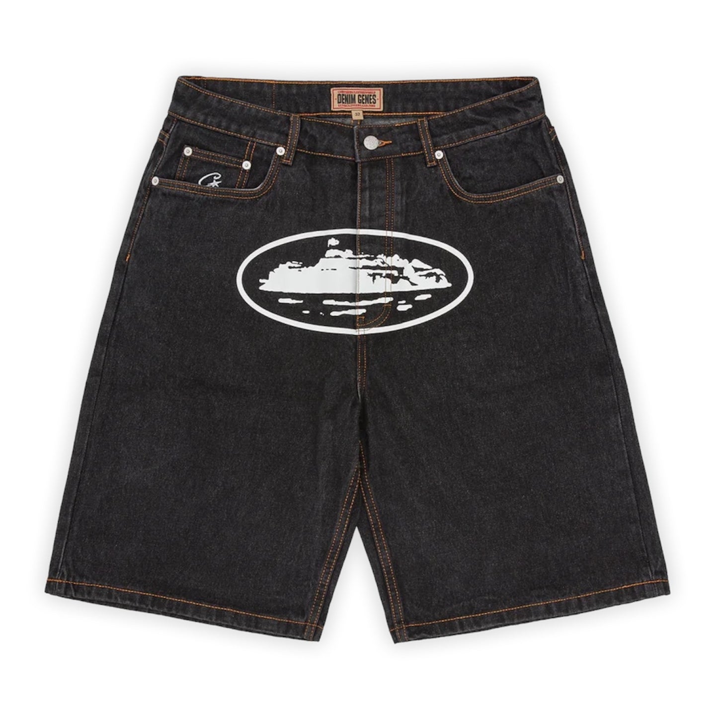 Short Denim Corteiz Island Washed Black (USADO)