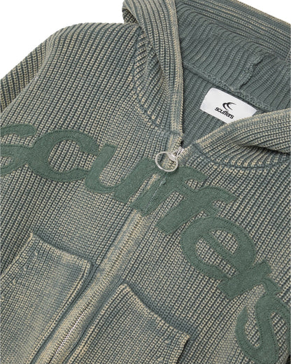 Scuffers Buzz Dusty Green Knit Zipper