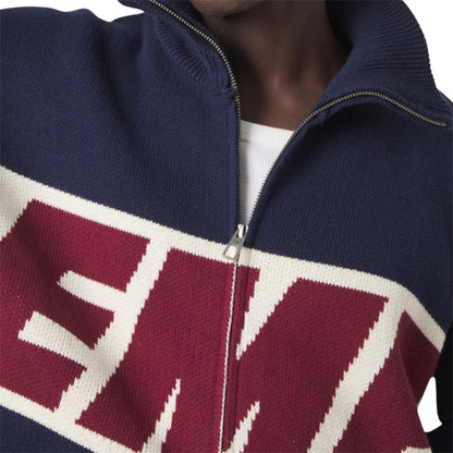 Eme Studios Thrill Navy Zipper Knit