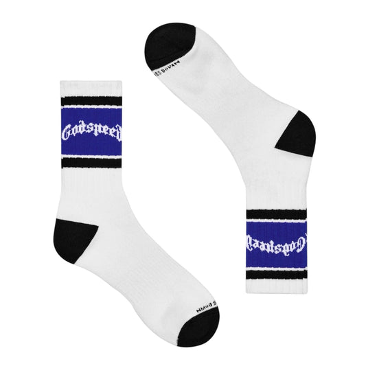 Socks Godspeed OG Logo Striped White/Blue