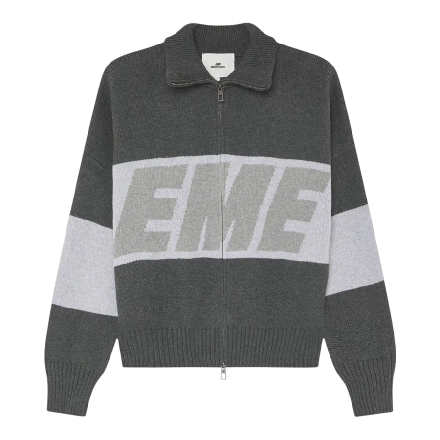 Eme Studios Thrill Grandpa Grey Zipper Knit