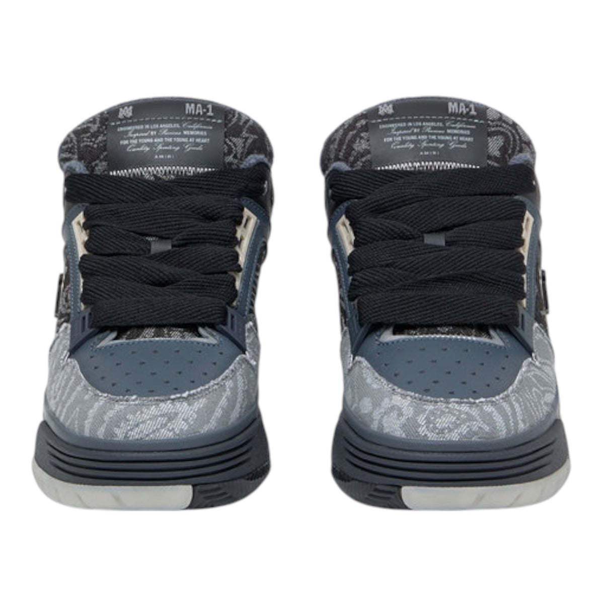 AMIRI Blue Bandana Jacquard MA-1 Sneakers — 4