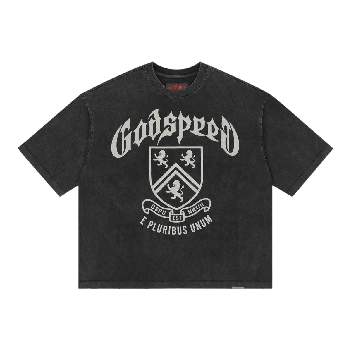 T-Shirt Godspeed Collegiate Black Wash