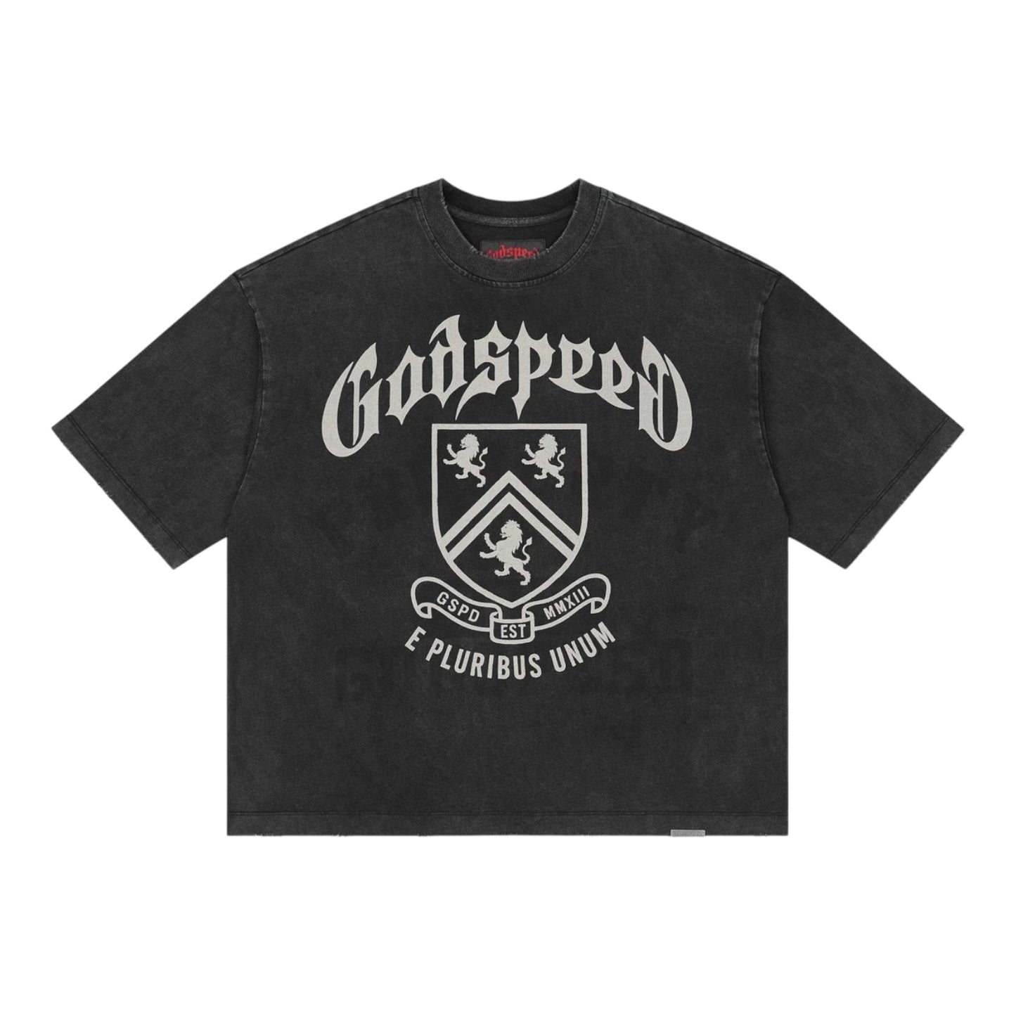 T-Shirt Godspeed Collegiate Black Wash
