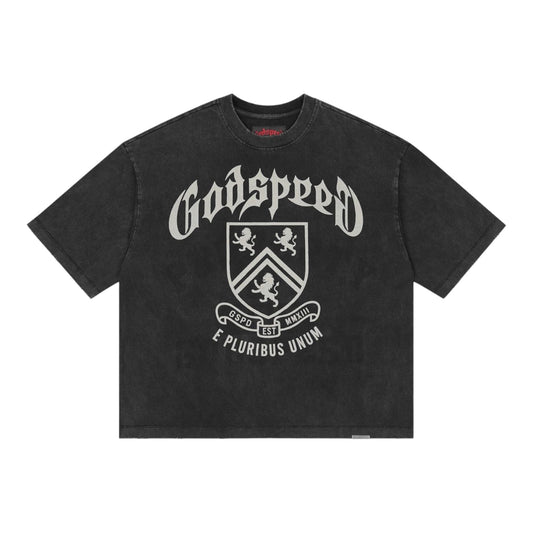 T-Shirt Godspeed Collegiate Black Wash