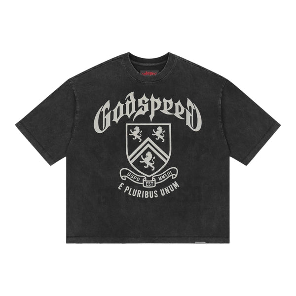 T-Shirt Godspeed Collegiate Black Wash