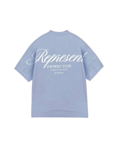 Represent Owners Club Script T-Shirt - Dusty Blue