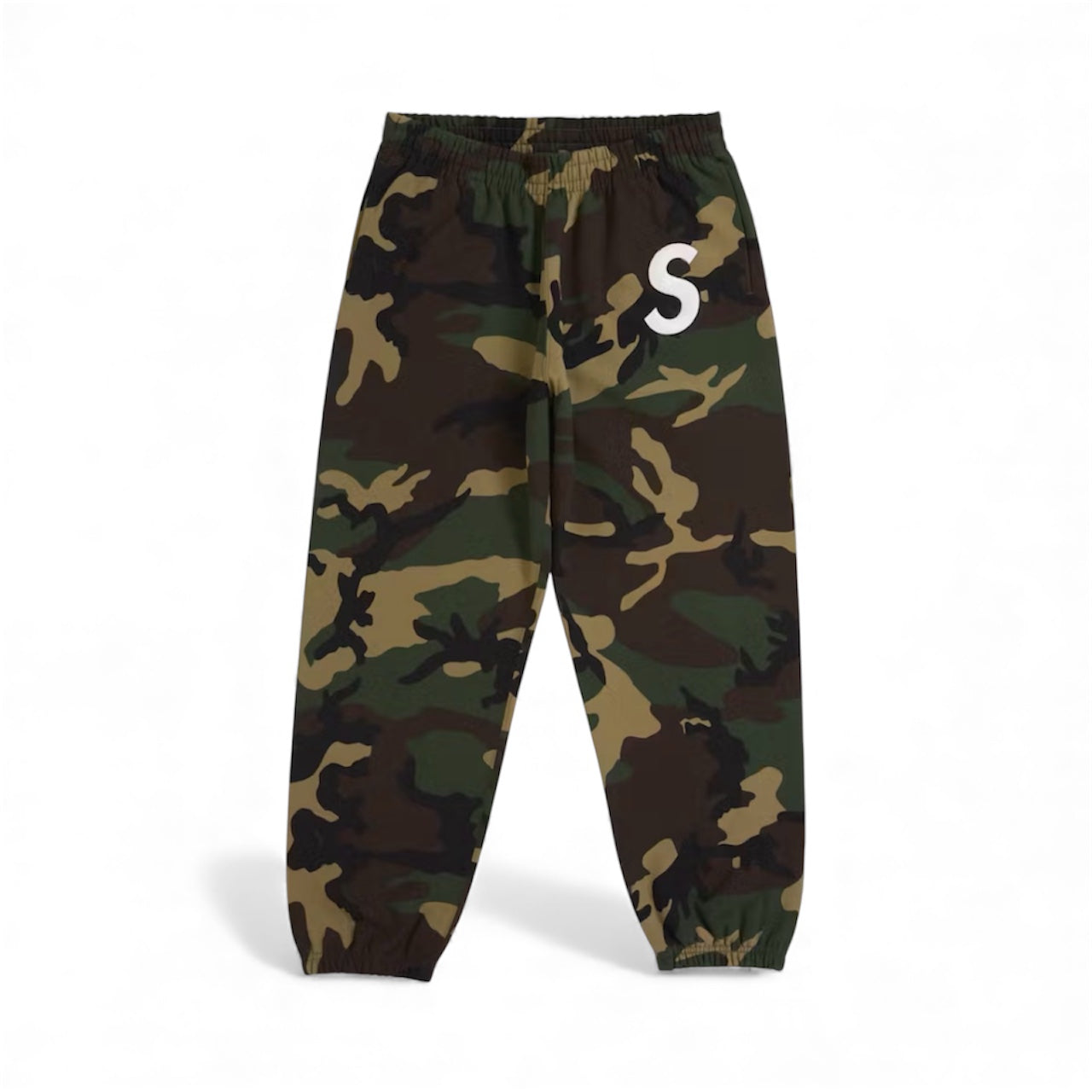 Supreme S Logo Sweatpants (FW25) Woodland Camo