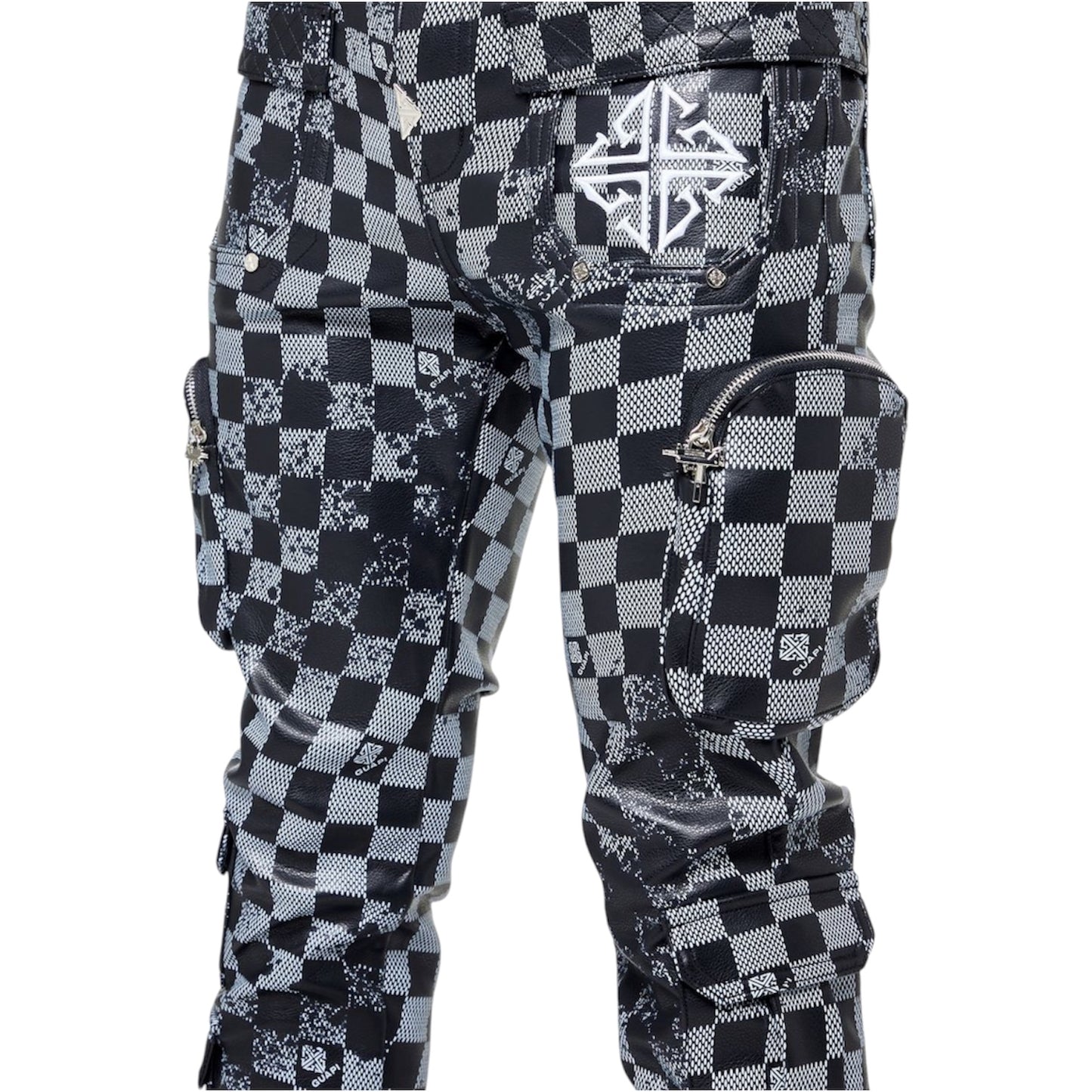 Leather Pant GP Obsidian Black Checkerboard