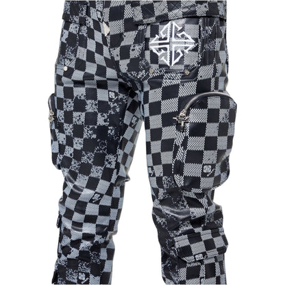 Leather Pant GP Obsidian Black Checkerboard