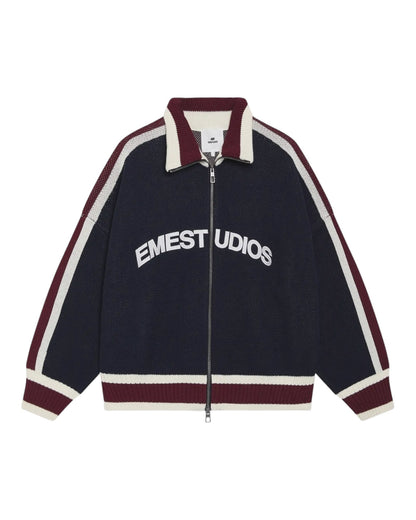 Eme Studios Echellor Navy Zipper Knit