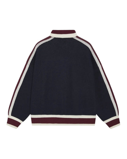 Eme Studios Echellor Navy Zipper Knit