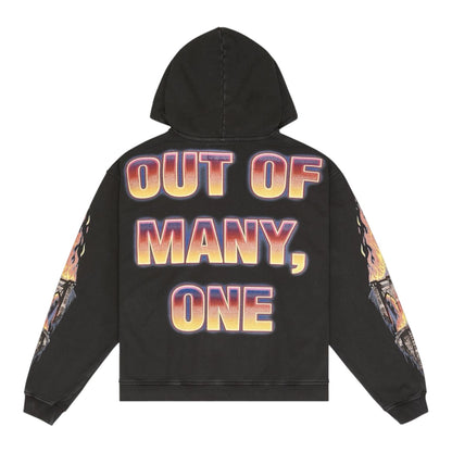 Hoodie Godspeed Burnt Bridges Black Wash