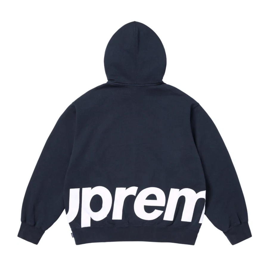 Big Logo Zip Up Hooded Sweatshirt "Navy" Supreme