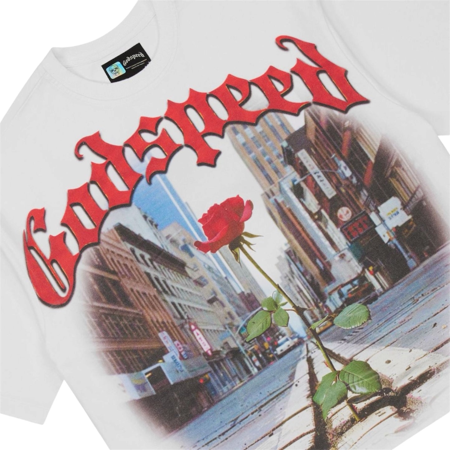 T-Shirt Godspeed Concrete Rose White