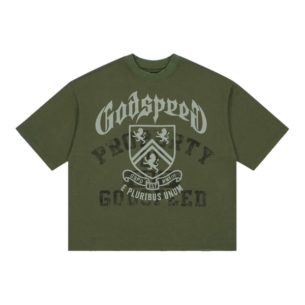T-Shirt Godspeed Collegiate Olive Wash