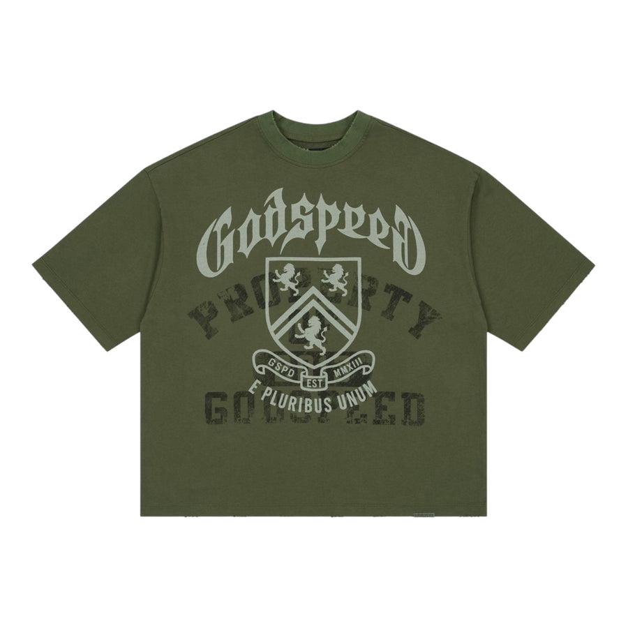 T-Shirt Godspeed Collegiate Olive Wash