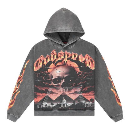 Hoodie Godspeed Echoes of Empires Grey Wash