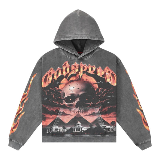 Hoodie Godspeed Echoes of Empires Grey Wash