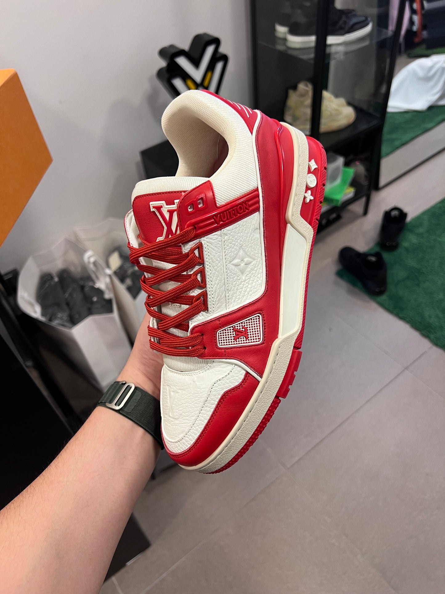 Louis Vuitton Trainer Red White