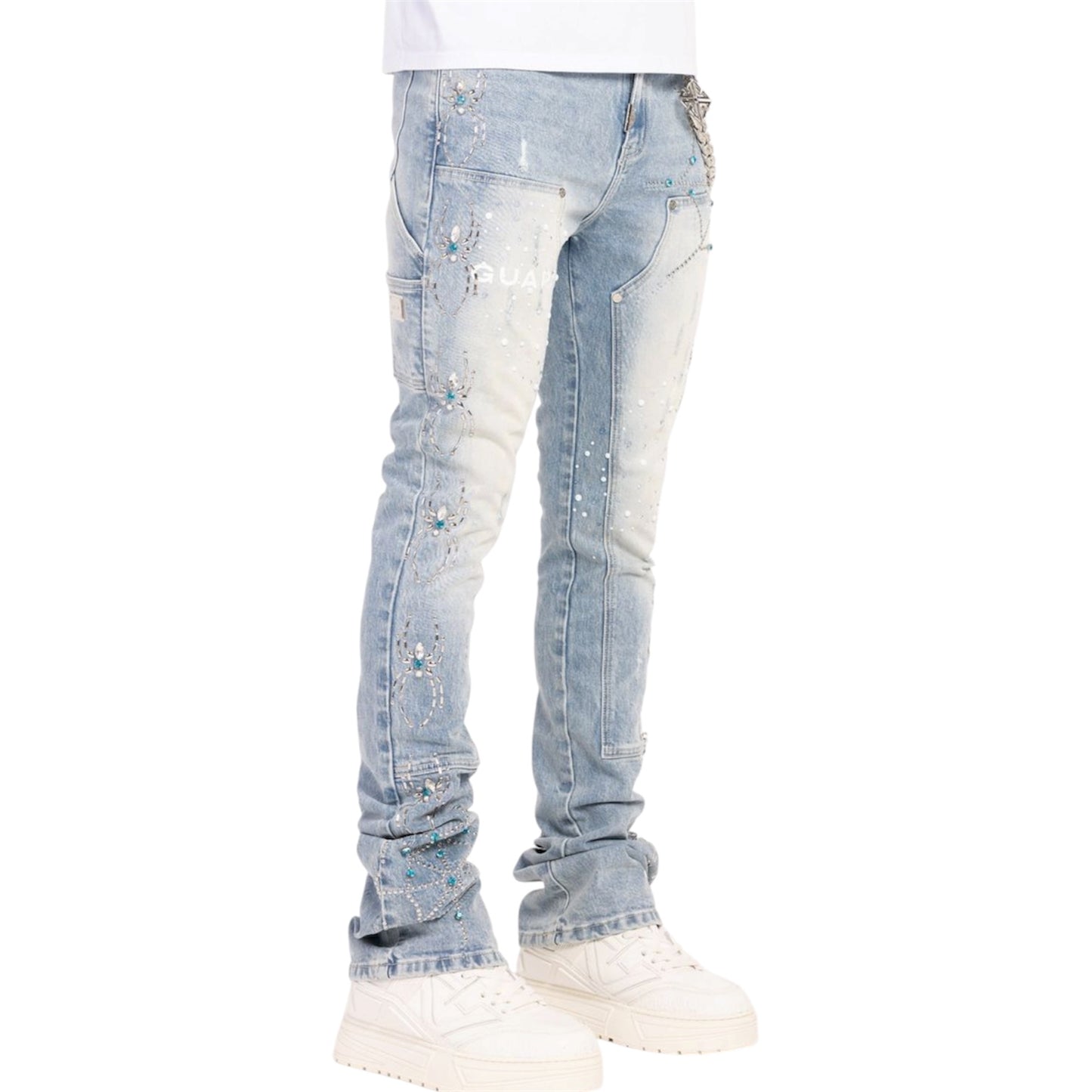 Denim Guapi Aqua Blue Spider