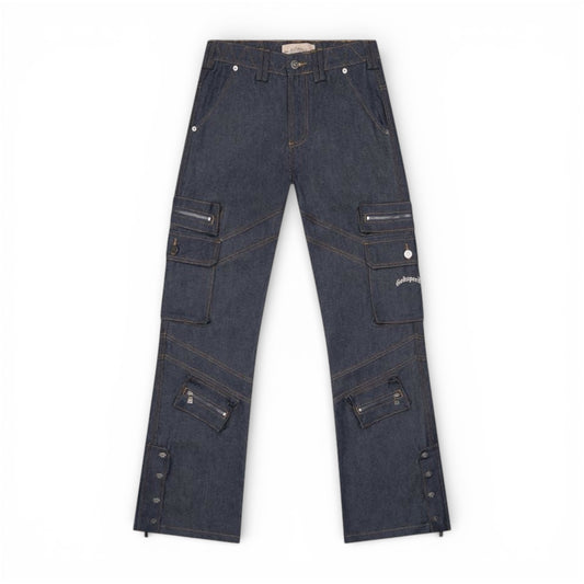 Denim Flare Cargo Godspeed Rockstar Raw Blue Boom