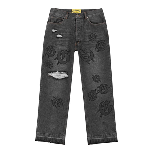 Denim Godspeed Scattered Gs Logo Black Wash