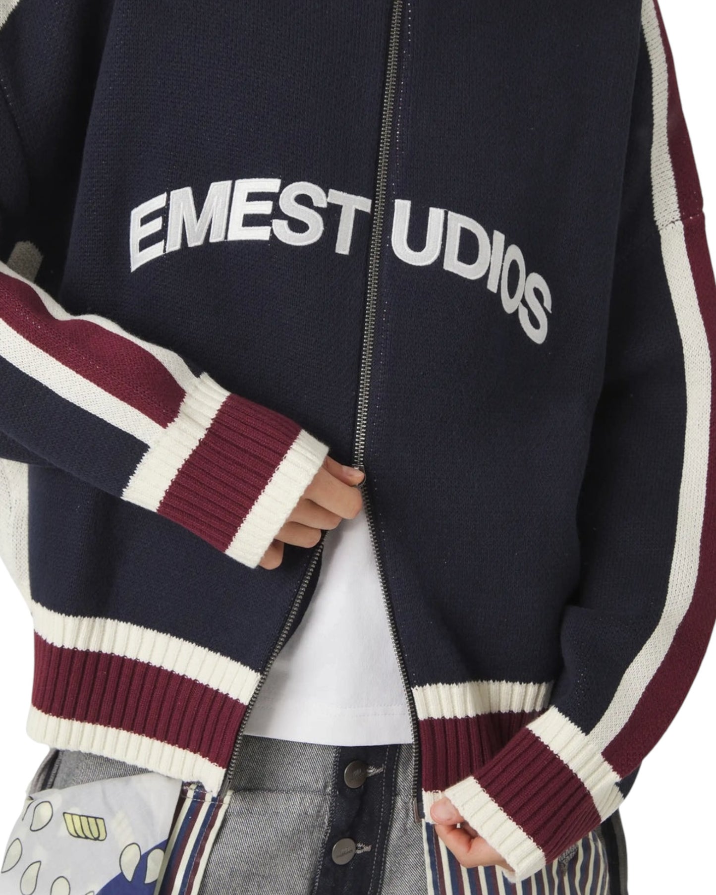 Eme Studios Echellor Navy Zipper Knit