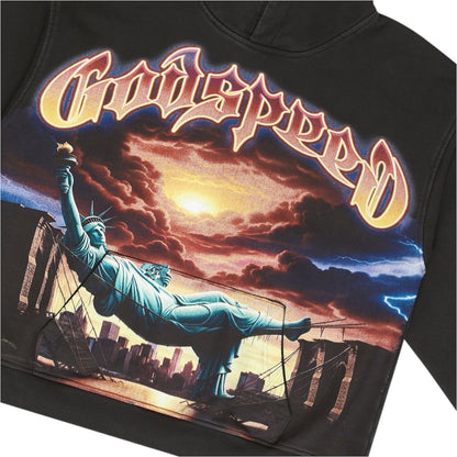 Hoodie Godspeed Burnt Bridges Black Wash