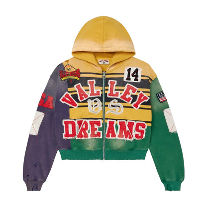 Hoodie Valley Zip Up Collage Mardi Gras